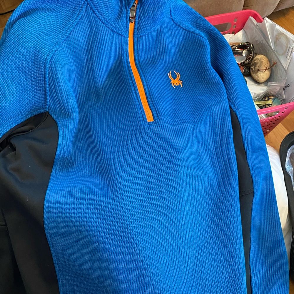 Spyder Bright Blue Fleece with Red Trim